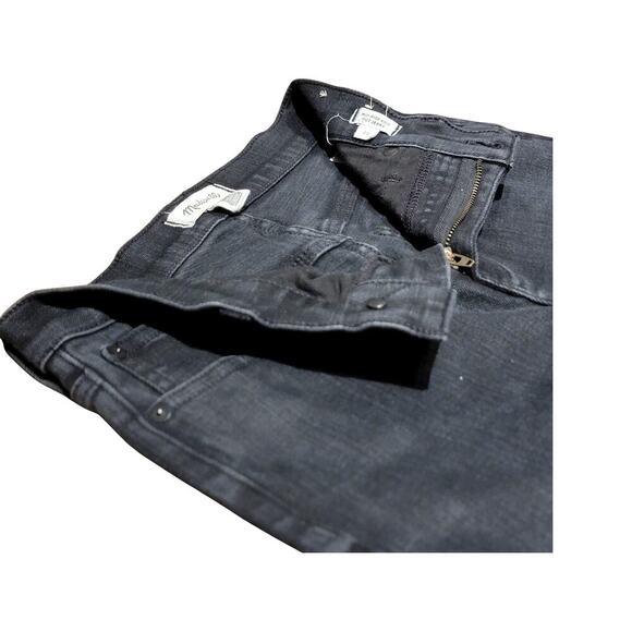 MADEWELL Black Rinse Wash Mid-Rise Kick Out Jeans Womens 26 Polished Casual Y2K - Picture 13 of 16
